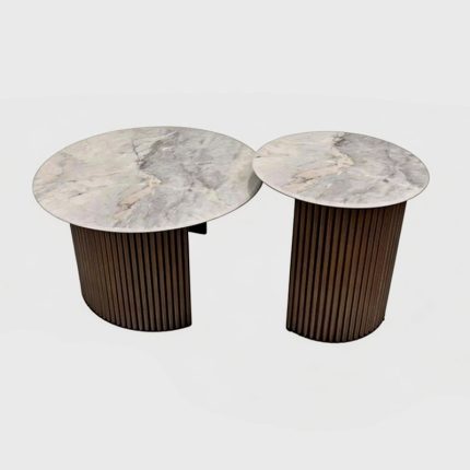 Florence Marble Top Nesting Center Table Set (Set of 2)