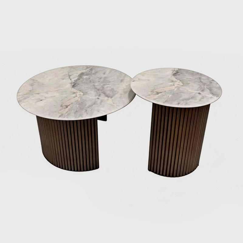 Florence Marble Top Nesting Center Table Set (Set of 2)