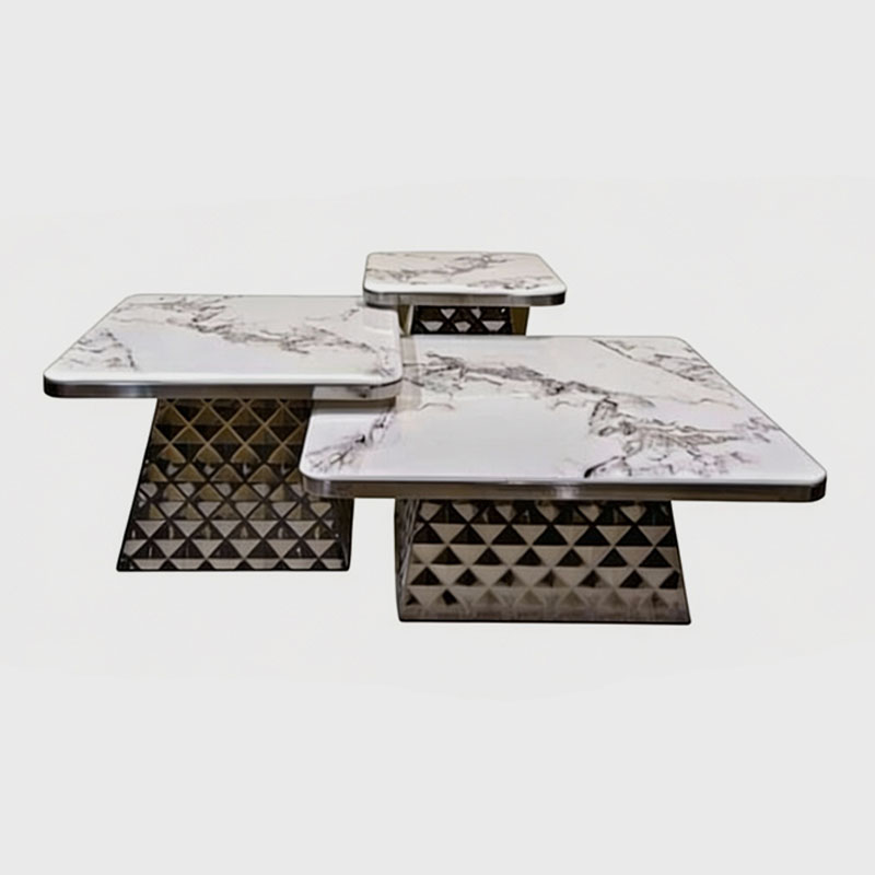 Verona Marble Top Center Table Set (Set of 3)