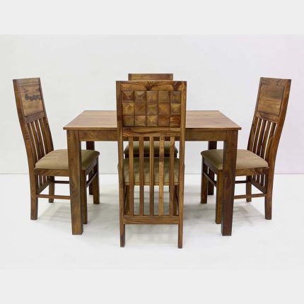 Antique Vintage Solid Wood Dining Table Set (4 Seater)