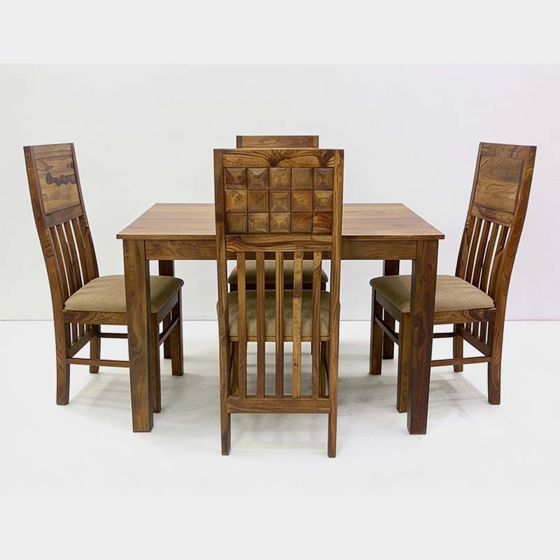 Antique Vintage Solid Wood Dining Table Set (4 Seater)